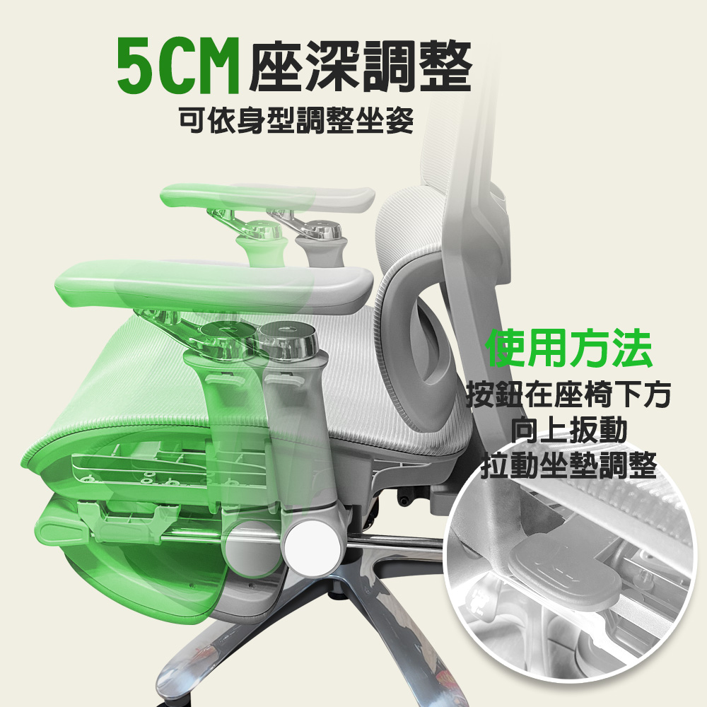 [G+ Home] No Assembly Required Ergonomic 8D Swivel Armrest Computer Chair - Gray (2" Wind Crystal Black with Cover), , large