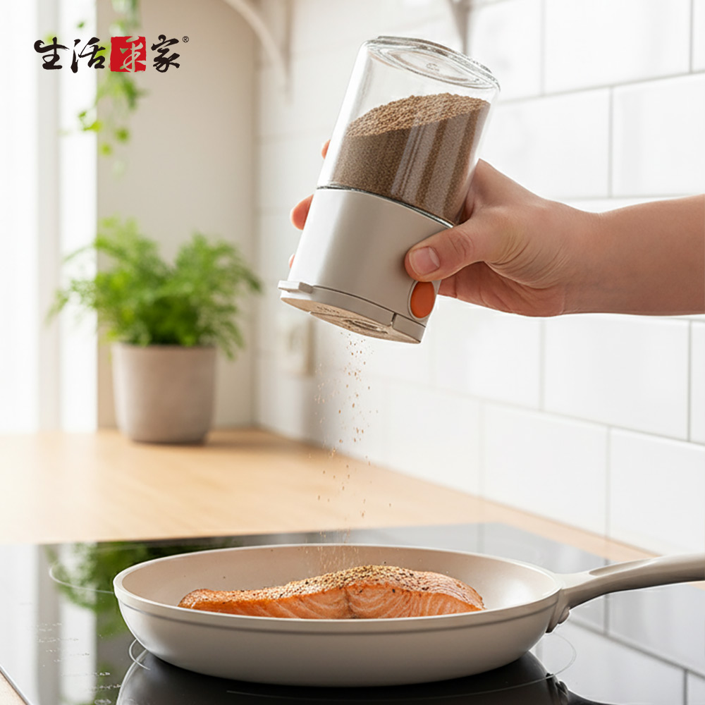 SHCJ 二用定量調味瓶 調味罐 玻璃調味罐 胡椒罐 醬料瓶 調味瓶 定量調味罐 鹽罐 料理調味, , large