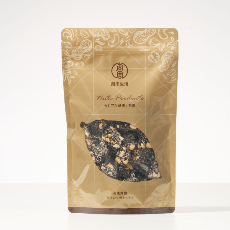 Sesame Peanut Brittle 3-Pack + 1 Bonus Pack | Low Sugar Handmade Taiwan Gift【ChouChou Enterprise】, , large