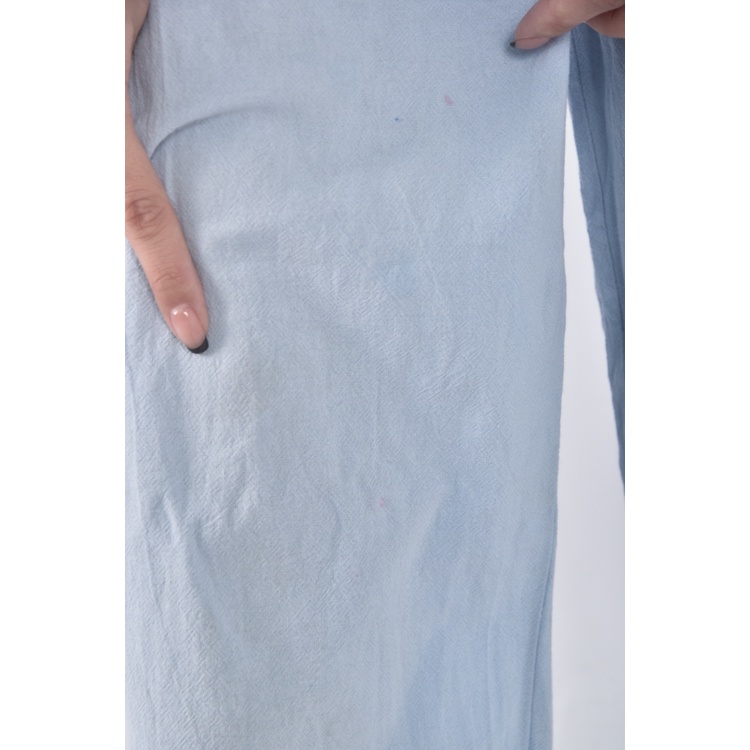 (S) 高腰七分藍色長褲二手衣, , large