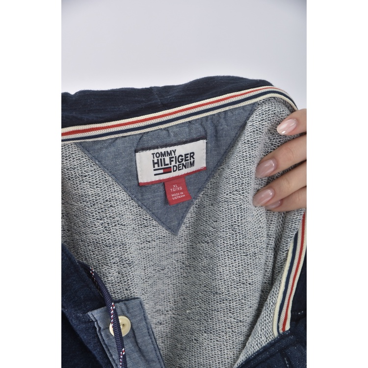 (XL) tommy hilfiger質感連帽藍色長袖上衣二手衣, , large