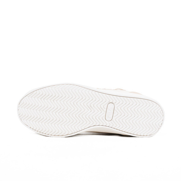 Kixpress-Fila Emblem 女 德訓鞋 休閒鞋 板鞋 皮革 麂皮 透氣 舒適 奶茶 [5-C942Y-778], , large