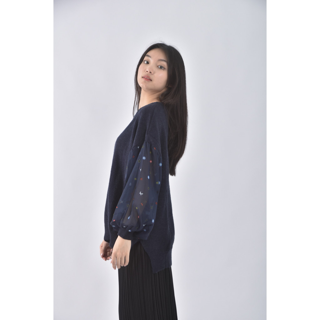 (M) scolar長版藍色長袖上衣二手衣, , large