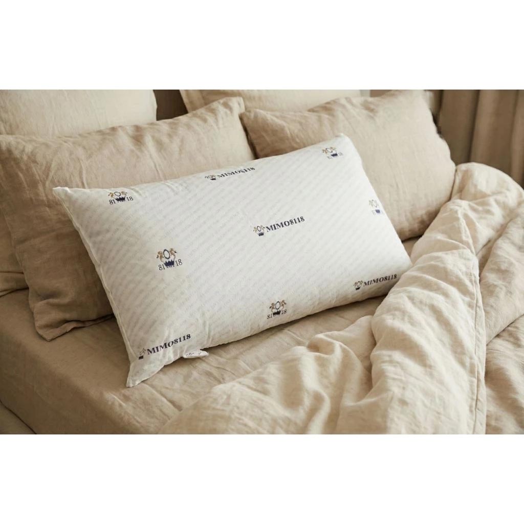 [Kaimei Cotton] Made in Taiwan. Hotel-grade pillow with balanced support. Premium 8118 compressed fill. Anti-mite & antibacterial protection., , large