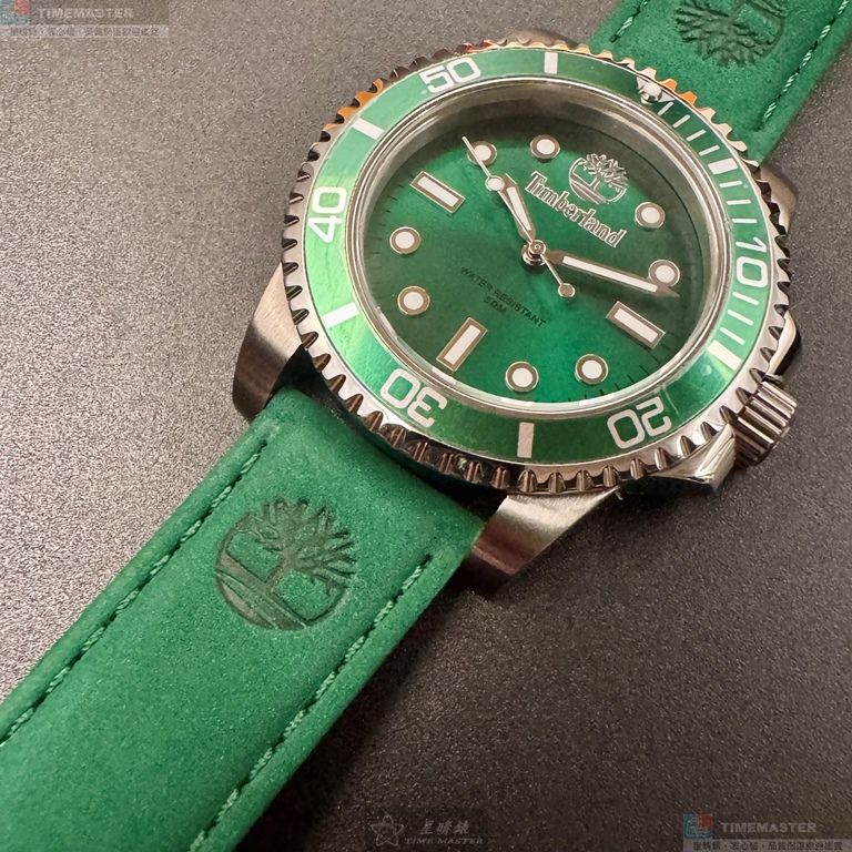 [星晴錶業]新品牌手錶,40mm,TL57203墨綠色錶面綠色錶殼綠真皮皮革錶帶款, , large