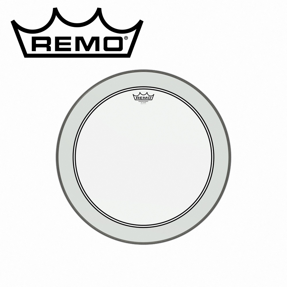 REMO Powerstroke P3 Clear BASS 大鼓單層透明鼓皮【敦煌樂器】, , large