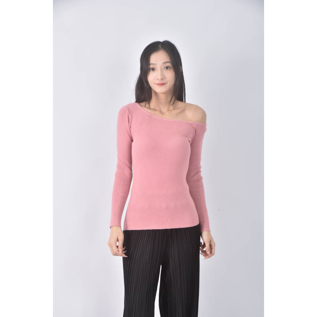 (S) 【又又私服】圓領粉色長袖上衣二手衣, , large