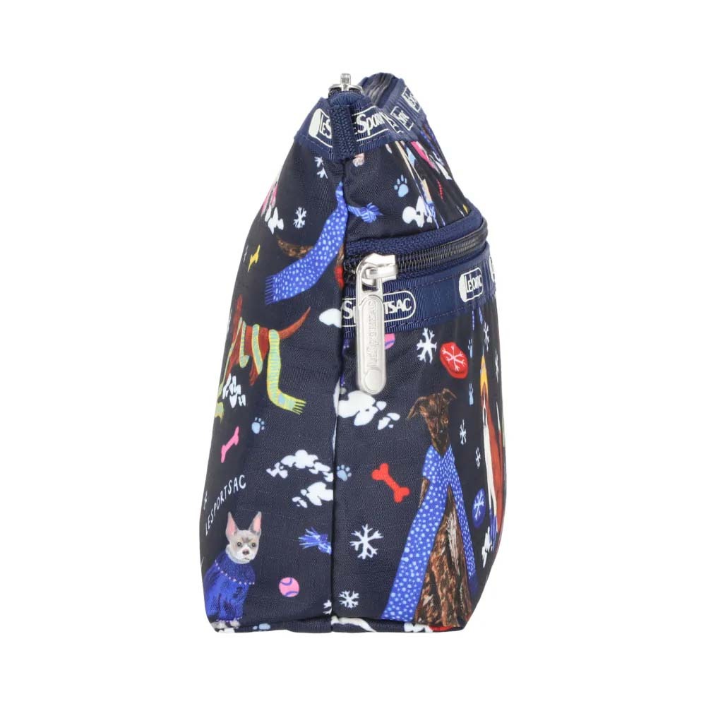 |快速出貨|Lesportsac Cosmetic Clutch 雙層拉鍊收納化妝包/ 雪國汪星人, , large