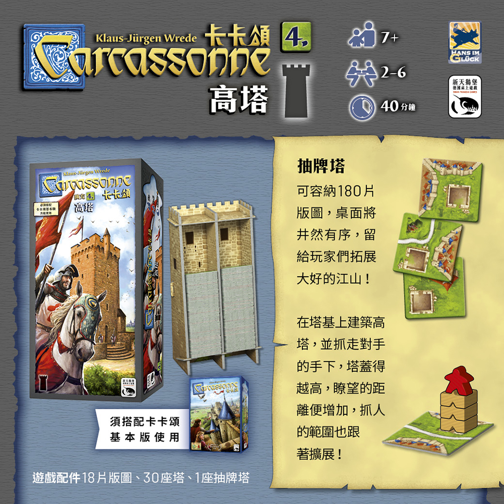 Carcassonne 2.0 The Tower EX., , large