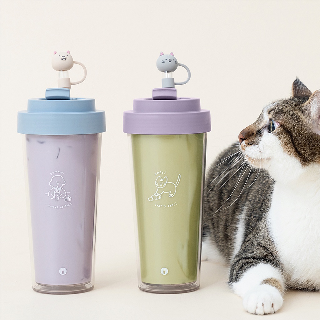 【Oolab 良杯製所】陪伴系列造型矽膠防塵粗/細吸管蓋, , large