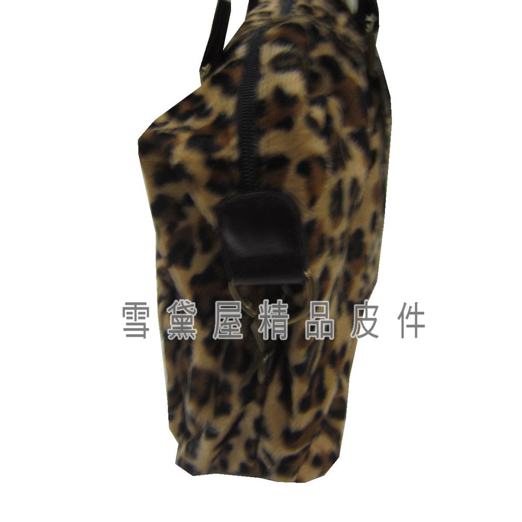 ~雪黛屋~LIAN 托特包水餃包大容量防水絨布+皮革辣妹可放A4資夾外出休閒上學附長背帶可手提肩背斜側88-0036, , large
