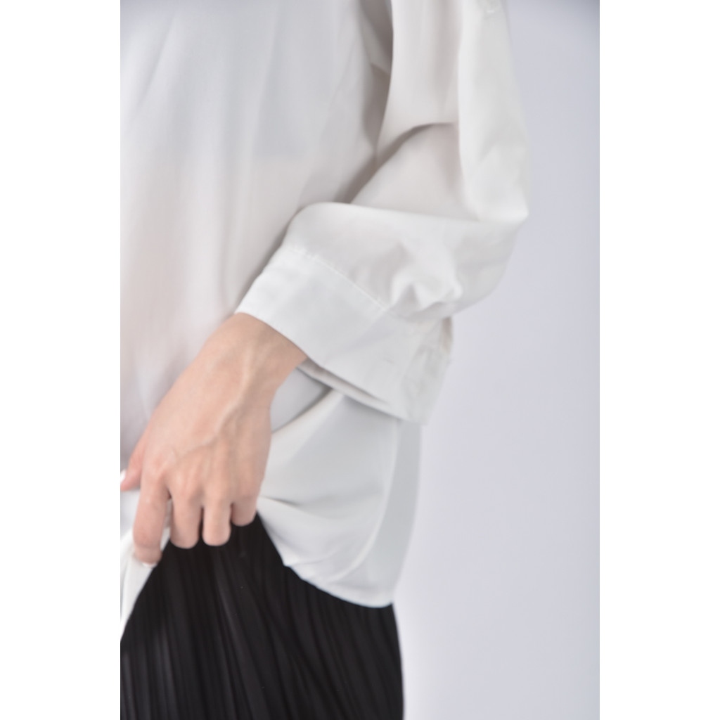 (L) hthp韓牌v領白色短袖上衣二手衣, , large