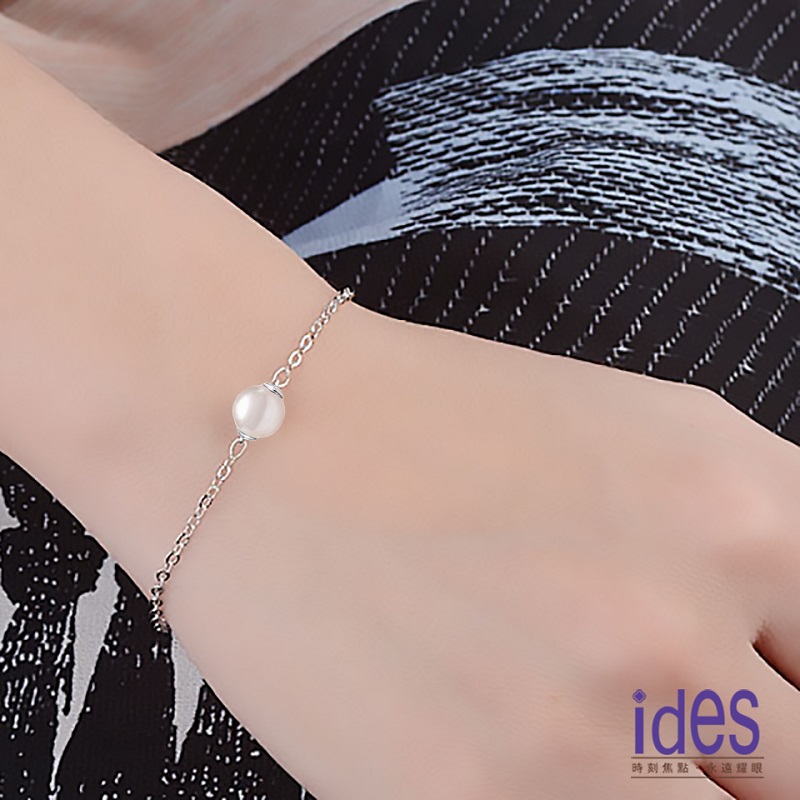 [ides愛蒂思] 日本設計AKOYA經典系列天然珍珠手鍊7-8mm/唯愛, , large