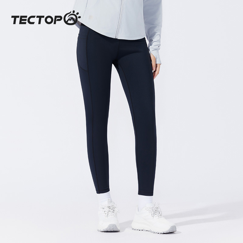 TECTOP 探拓戶外2422154女款彈力緊身褲~雙面高彈力 柔感不悶熱 高彈力塑型~慢跑 瑜珈 有氧 健走~, , large