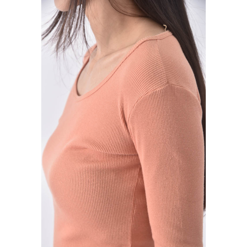 (S) 【又又私服】lulu s素面橘色長袖上衣二手衣, , large