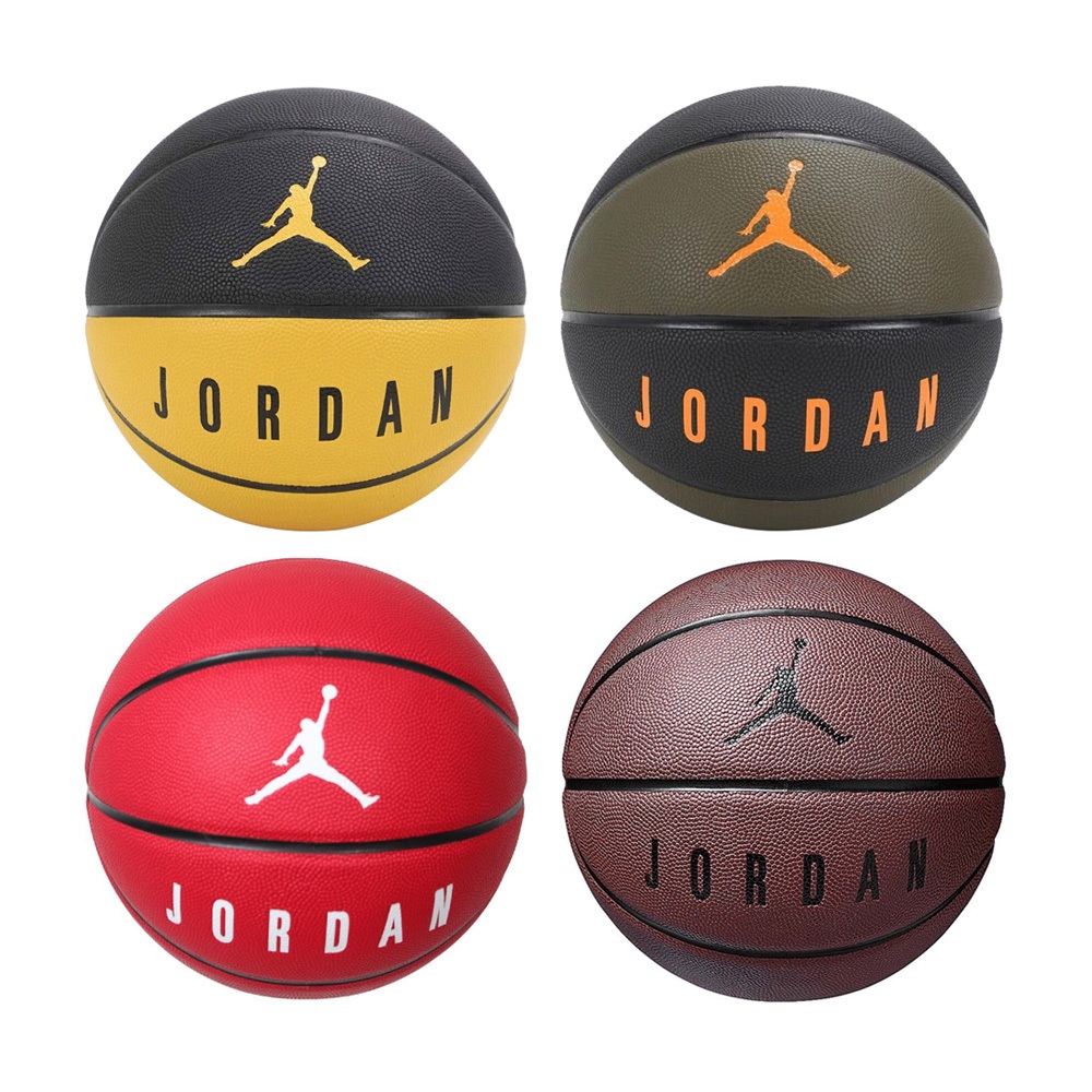 NIKE JORDAN ULTIMATE 8P 7號球 比賽 訓練 運動 標準籃球 深溝紋 抗汙 深琥珀 紅 黑綠 黑黃, , large