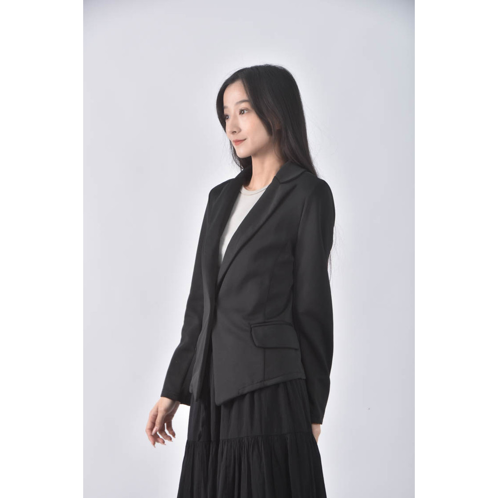 (S) soun sone西裝排扣黑色外套二手衣, , large