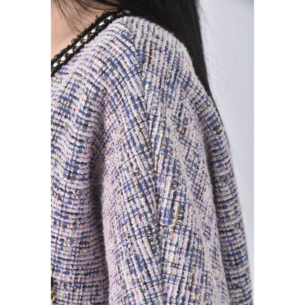 (2XL) 小香風內刷毛紫色洋裝二手衣, , large