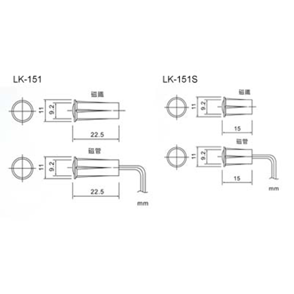 昌運監視器 Garrison LK-151S 隱藏式磁磺開關 磁磺偵測 電阻性負載, , large