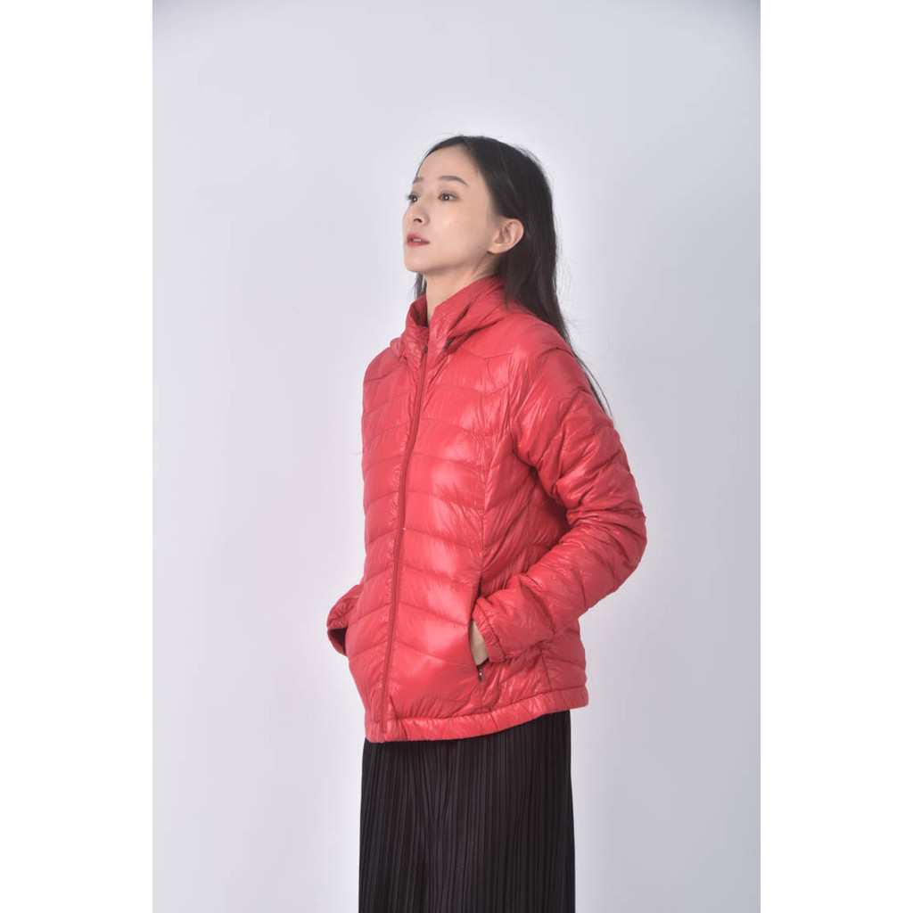 (M) giordano羽絨羽絨紅色外套二手衣, , large