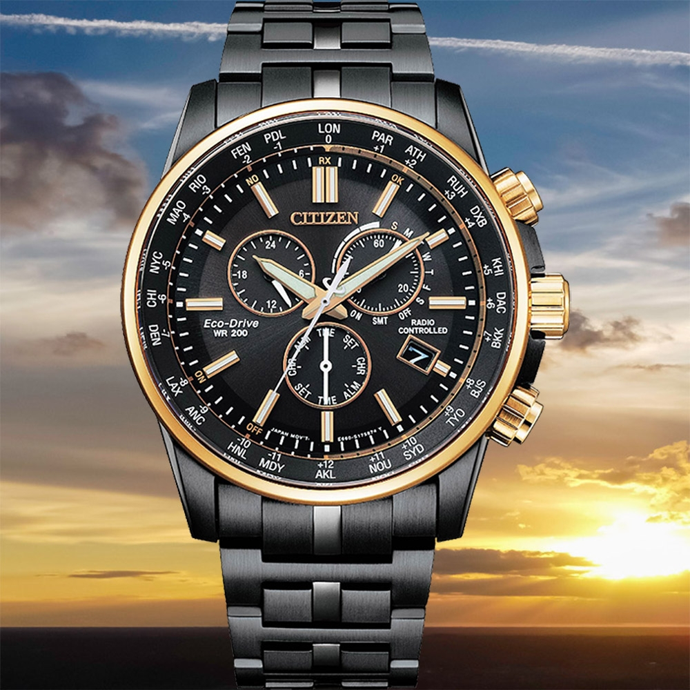 CITIZEN 星辰 亞洲限定光動能電波計時手錶 CB5888-87E, , large