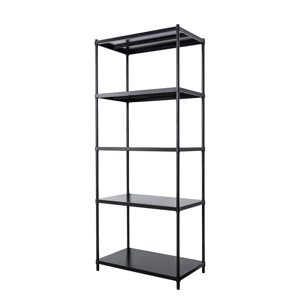 【Y HOUSE】90x45x210cm 5-layer hole-free iron plate storage rack rack iron rack - black paint, , large