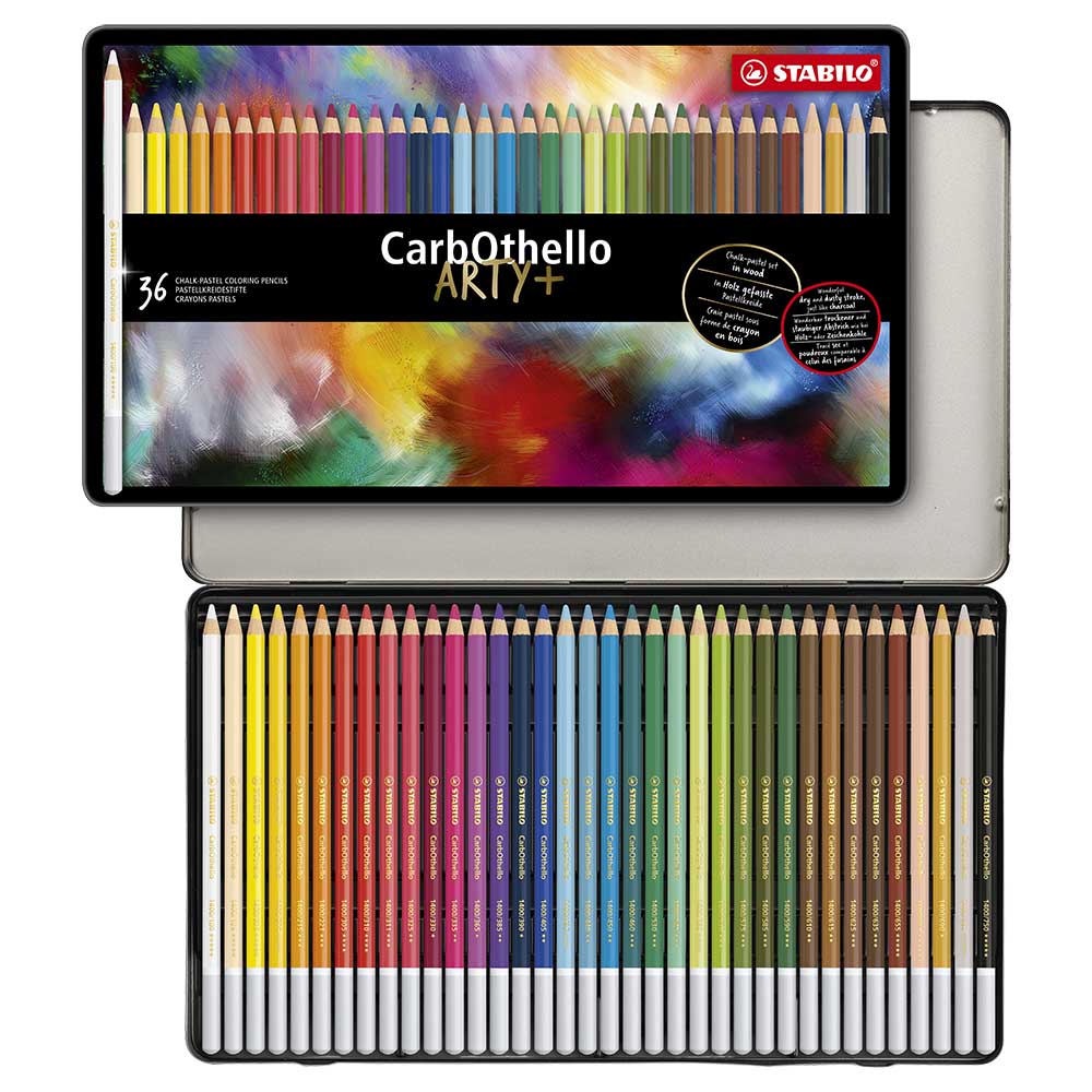 STABILO 德國 思筆樂 CarbOthello 奧賽樂水性粉彩色鉛筆 鐵盒 36色組/盒 ST1436-6, , large