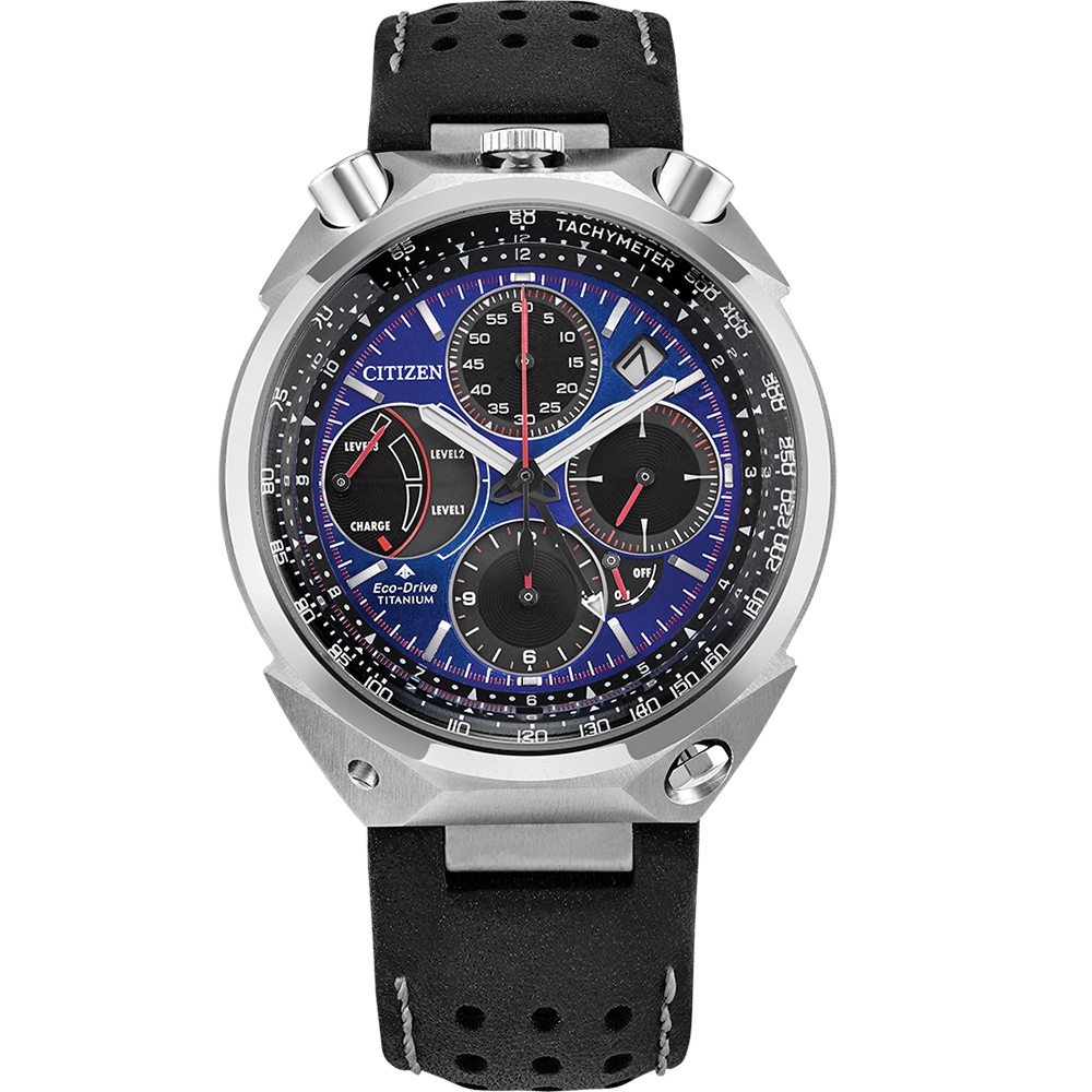 CITIZEN 星辰 限量牛頭錶 光動能鈦金屬計時手錶 禮物 AV0088-01L