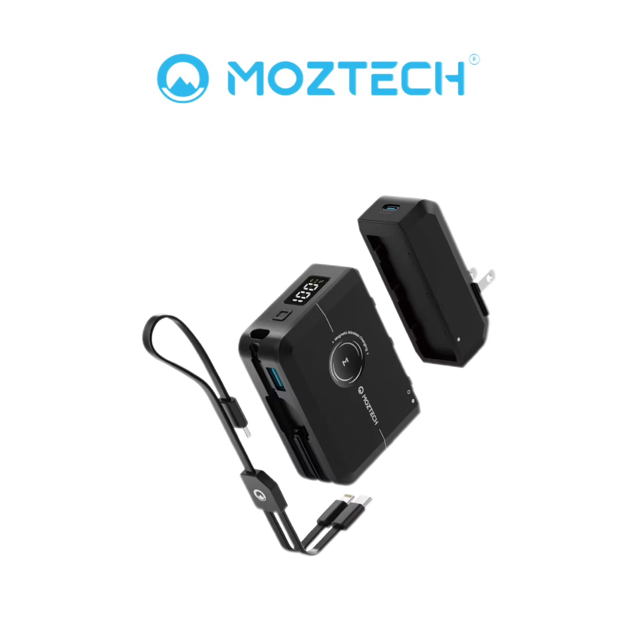 【Leo手機周邊專賣店】   MOZTECH墨子科技 萬能充MAX行動電源 10000mAh  /  MOA09  / 星隕黑, , large