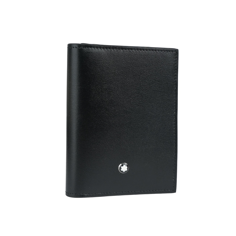 MONT BLANC Meisterstuck 大班系列光滑牛皮二折4卡卡片夾/名片夾(黑色), , large