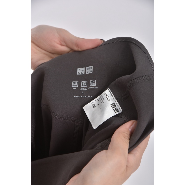 (L) uniqlo運動瑜伽綠灰色長褲二手衣, , large