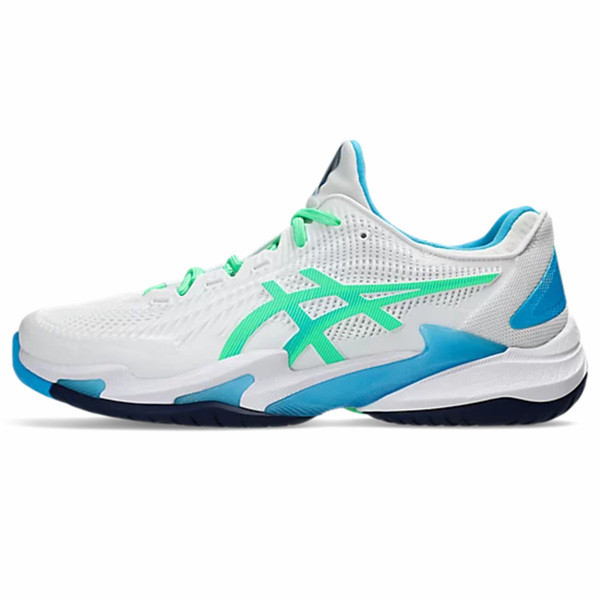 Asics Court Ff 3 男 網球鞋 抗扭 緩衝 側滑穩定 襪套式 白 綠藍 [1041A370-103], , large