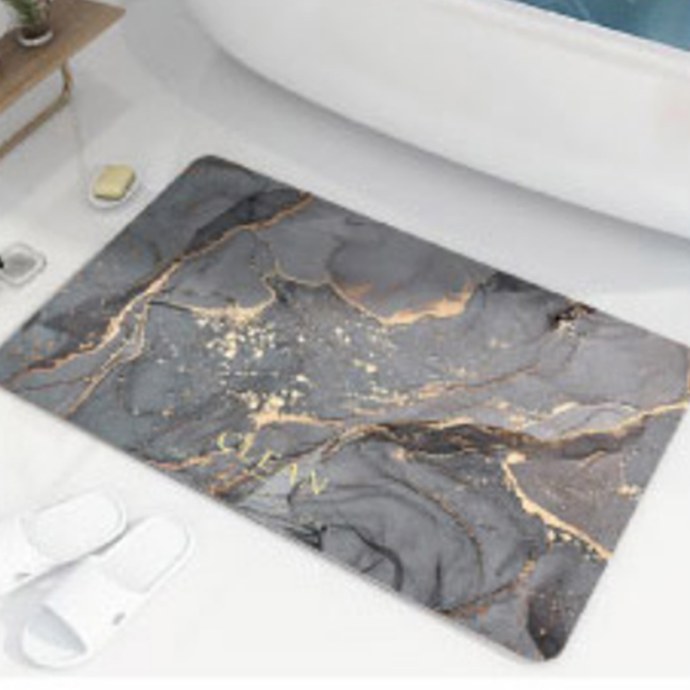 Nano suede soft diatomaceous earth water-absorbent anti-slip floor mat, , large