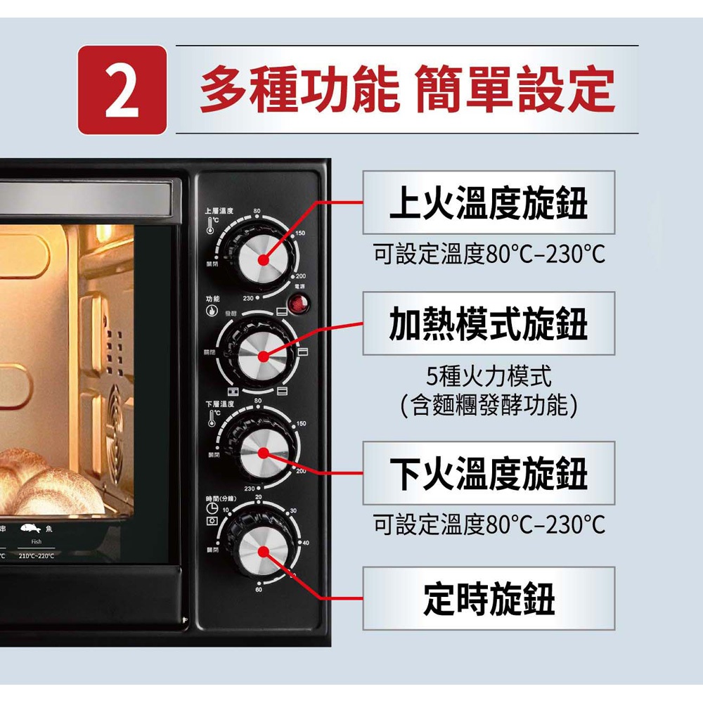 SANLUX 35L Dual Temperature Control Electric Oven SK-35TC, , large