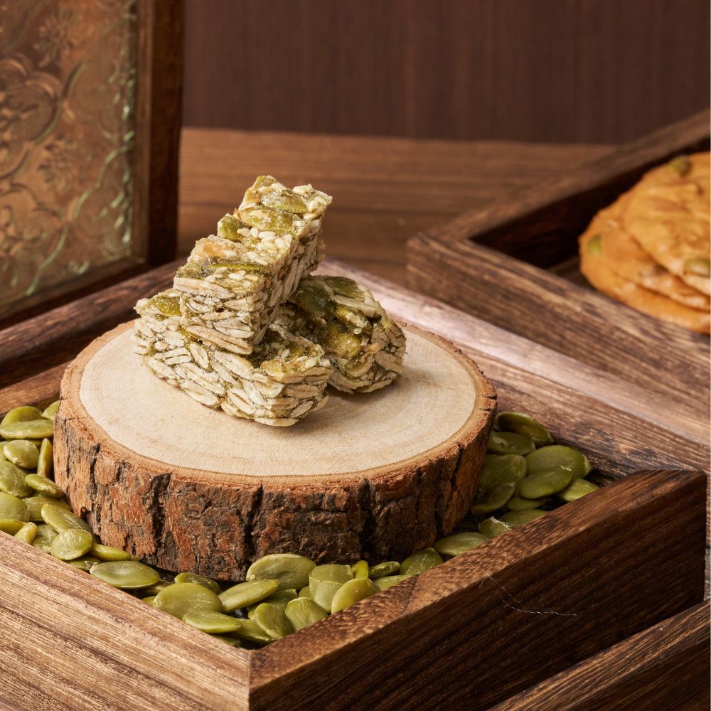 Pumpkin Seed Brittle 5-Pack + 2 Bonus Packs | Handmade Healthy Taiwan Snack （【ChouChou Enterprise】, , large