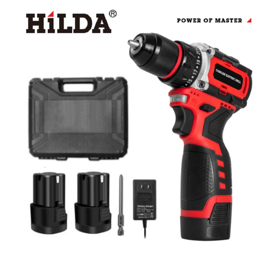 【HILDA】希爾達電動工具 16.8V 雙電 短軸無刷 電鑽起子機 工具箱, , large