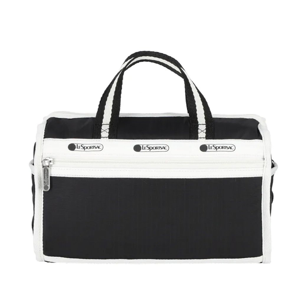 |快速出貨|Lesportsac MINI DUFFEL CROSSBODY 迷你筒狀肩背包 -滾邊夜幕黑, , large