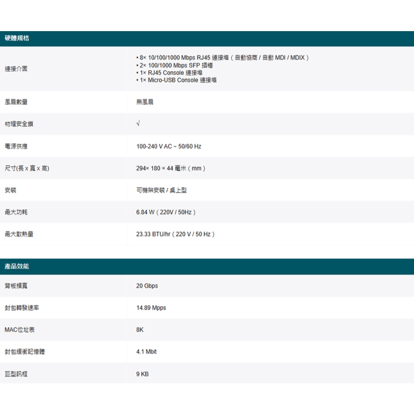 TP-LINK 昌運監視器 TL-SG3210 8埠Gigabit L2+管理型交換器 10/100/1000 Mbps, , large