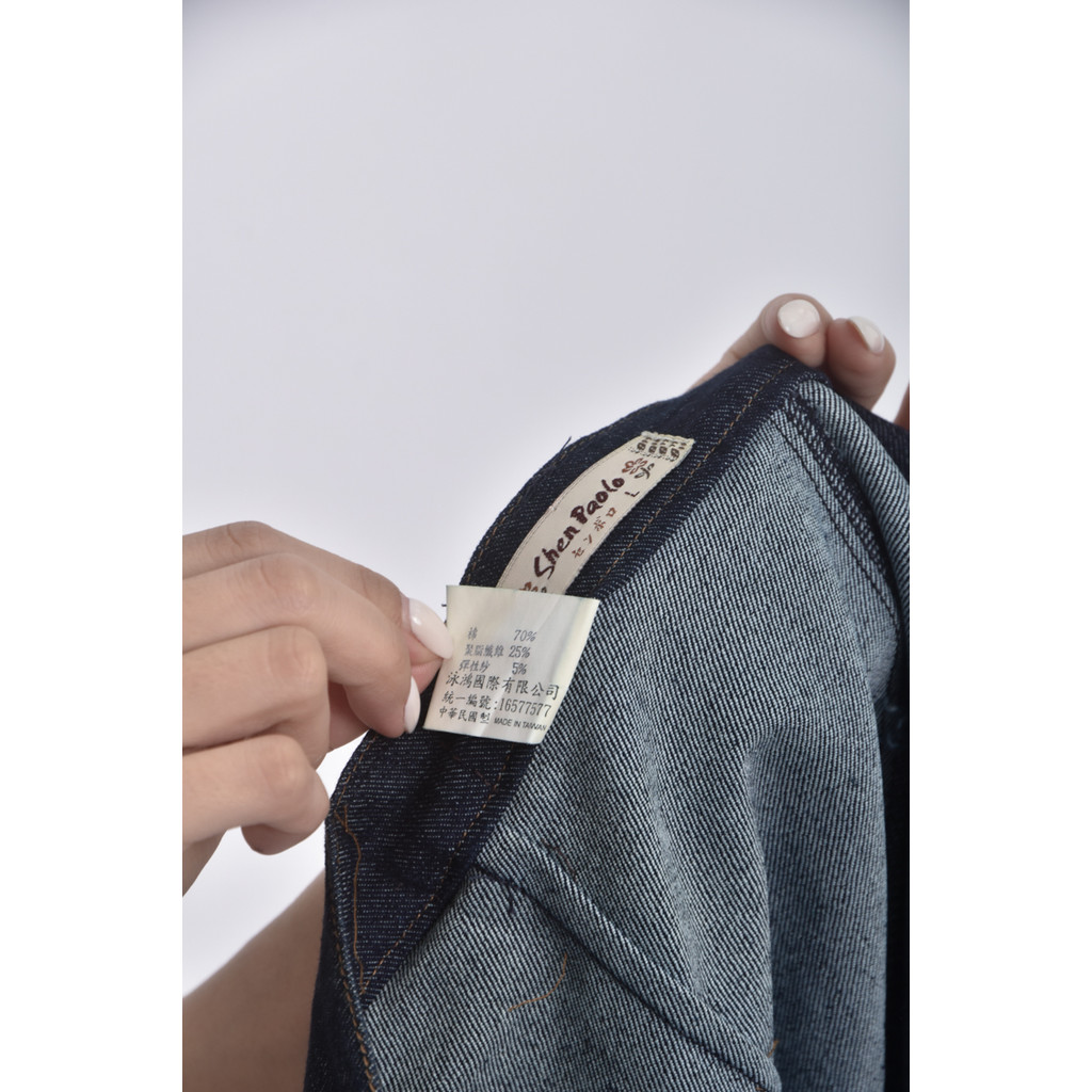 (XL) shen paolo丹寧牛仔質感棉質藍色短裙二手衣, , large