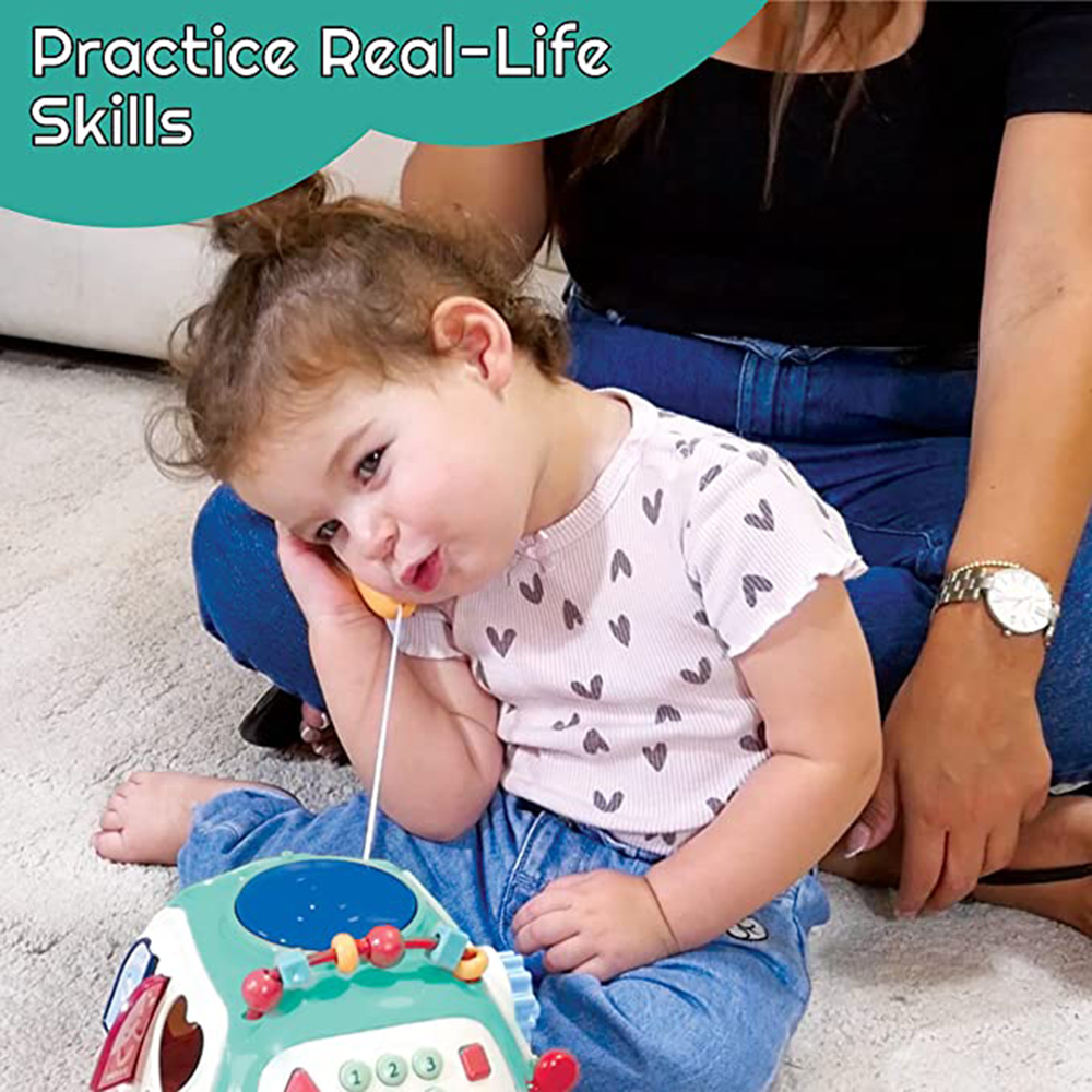 電話小巴士音樂拍拍鼓 顏色隨機 早教玩具, , large