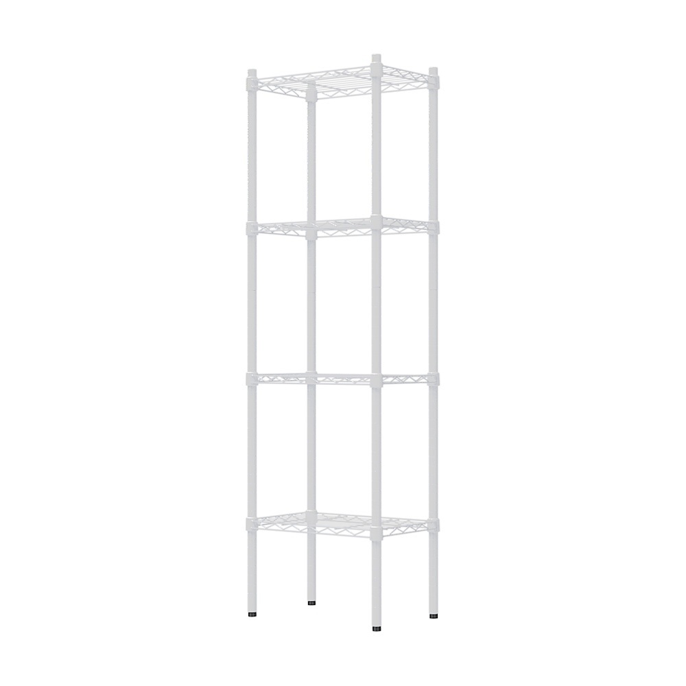【Y HOUSE】45x30x150cm Lightweight Four-layer Iron Frame Iron Rack - Painted White