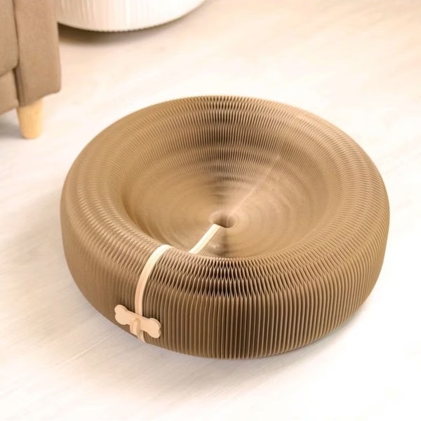 柿餅｜蜂巢紙收納貓睡床(100%可回收_再生紙), , large