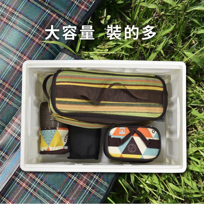 【Treewalker露遊】車載輕便折疊收納箱30L-木蓋 露營置物整理儲物箱 (隨機出貨), , large