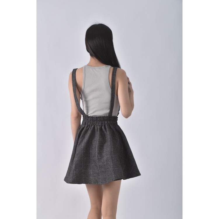 (L) 吊帶灰色短裙二手衣, , large