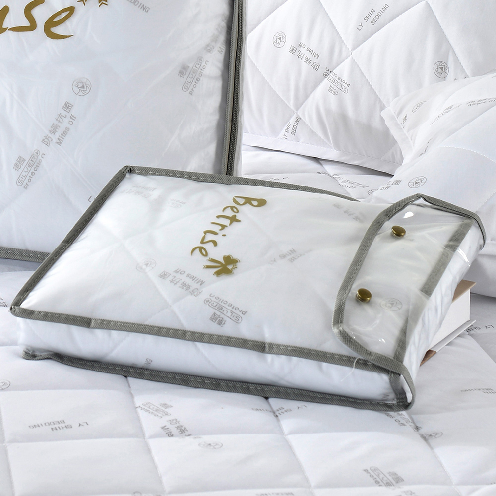 【Betrise】Five-star German silver ion anti-mite antibacterial water-repellent pillowcase (set of two), , large