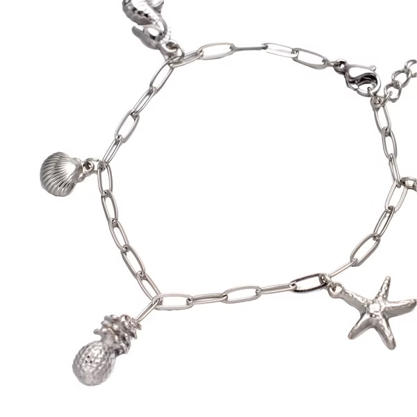 【ULOO】Twinkle 海漾微光不鏽鋼手鍊-銀色 UB2000120, , large