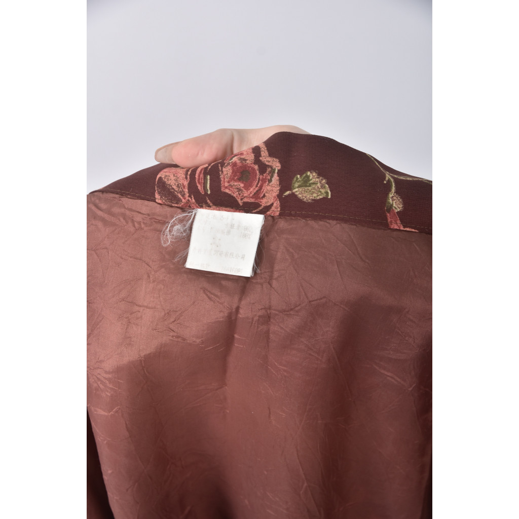 (S) 花紋棕色短裙二手衣, , large