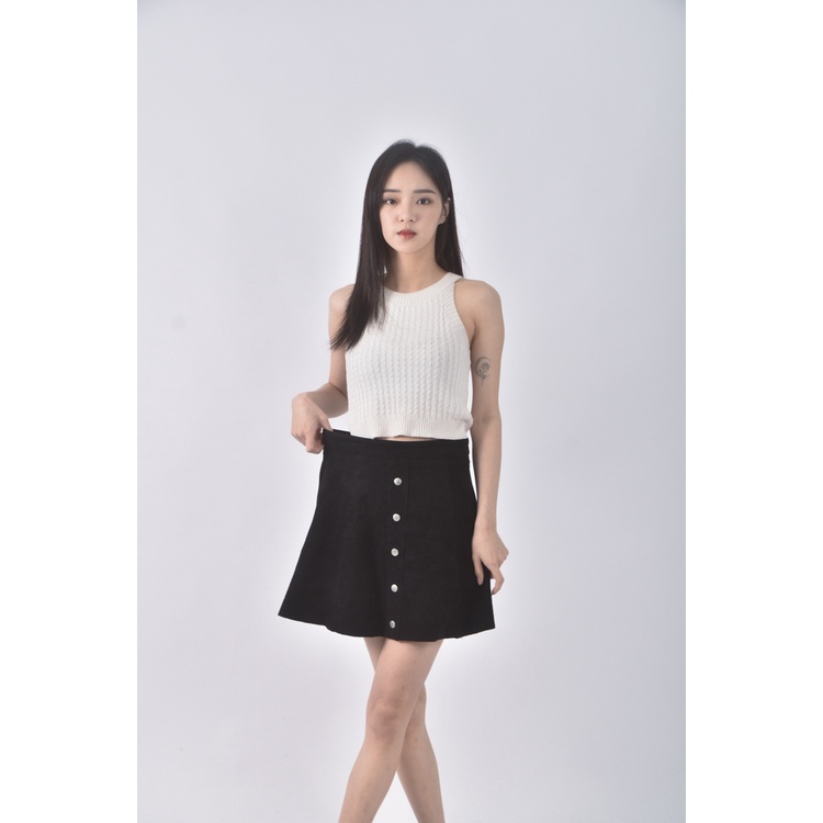 (S) pazzoA字黑色短裙二手衣, , large