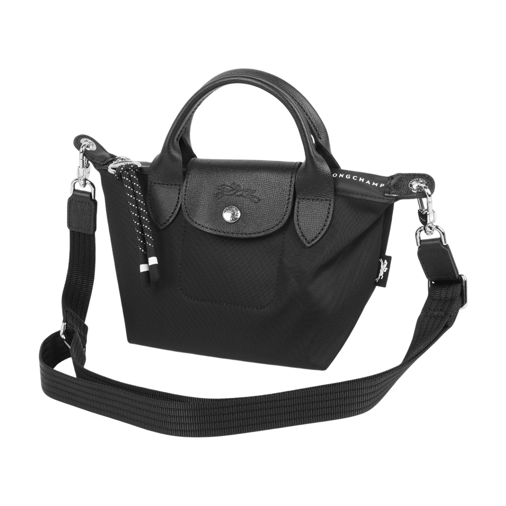 LONGCHAMP LE PLIAGE ENERGY 迷你再生帆布二用包(黑色), , large