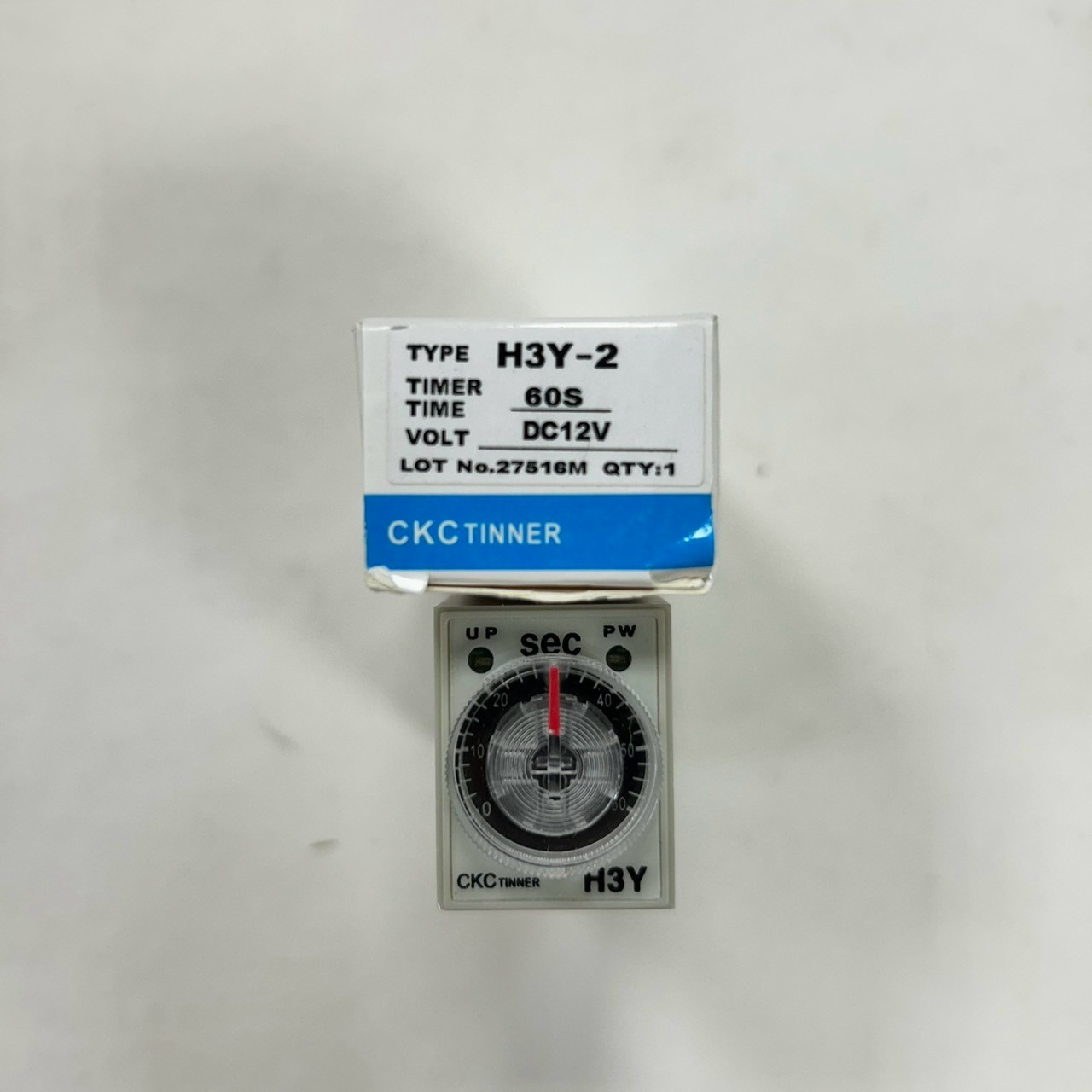 Time relay, pin 8, 2 on, 2 off, DC 12V, -0, -60 seconds, , large